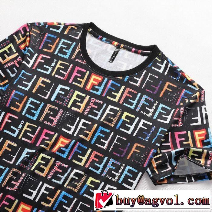 2019SSのトレンド商品 着るだけで上品なスタイル 魅力的なカラー使い  FENDI フェンディ 半袖Tシャツ