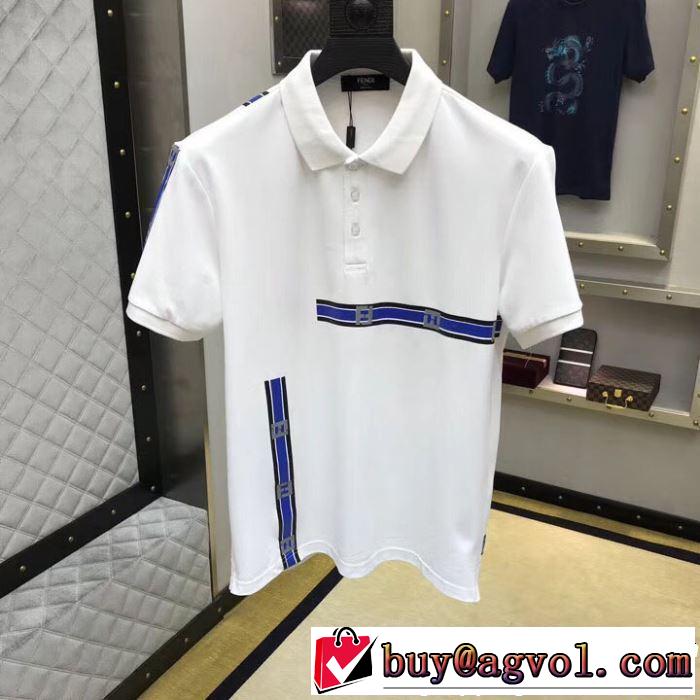 2色可選 半袖Tシャツ 海外セレブは大人気 2019春夏は人気定番 夏にぴったり上品 FENDI フェンディ