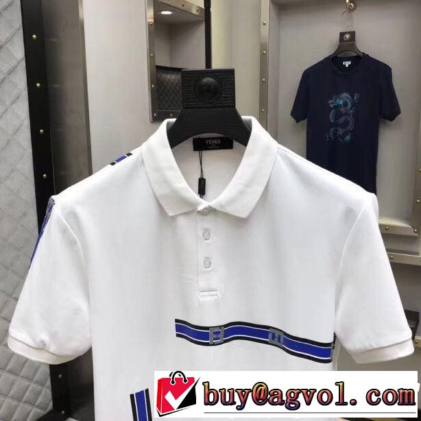 2色可選 半袖Tシャツ 海外セレブは大人気 2019春夏は人気定番 夏にぴったり上品 FENDI フェンディ