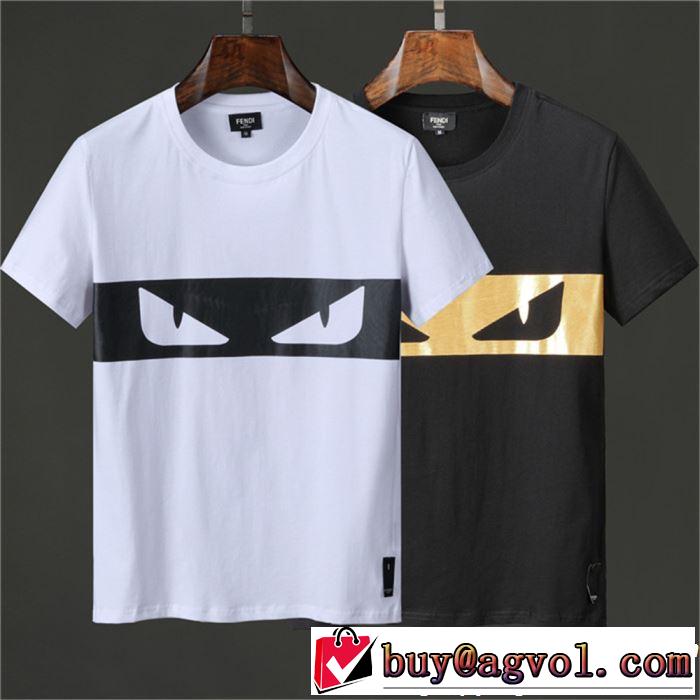 2019夏色っぽさ FENDI フェンディ 半袖Tシャツ 2色可選 夏の王道　適度な上品さ この夏は注目新作