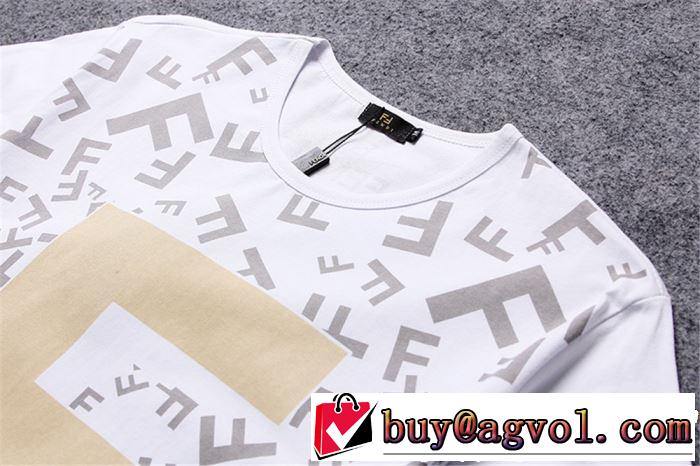 夏大人気のアイテム 2019年の春夏に着たい 大人の余裕が漂う FENDI フェンディ 半袖Tシャツ 3色可選