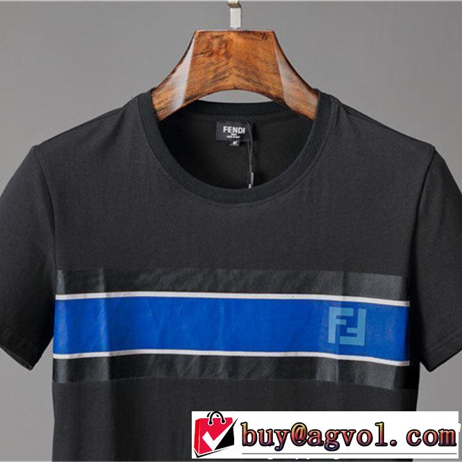 素敵カジュアルの春夏コレクション 2019年春夏シーズンの人気 FENDI フェンディ 半袖Tシャツ 3色可選