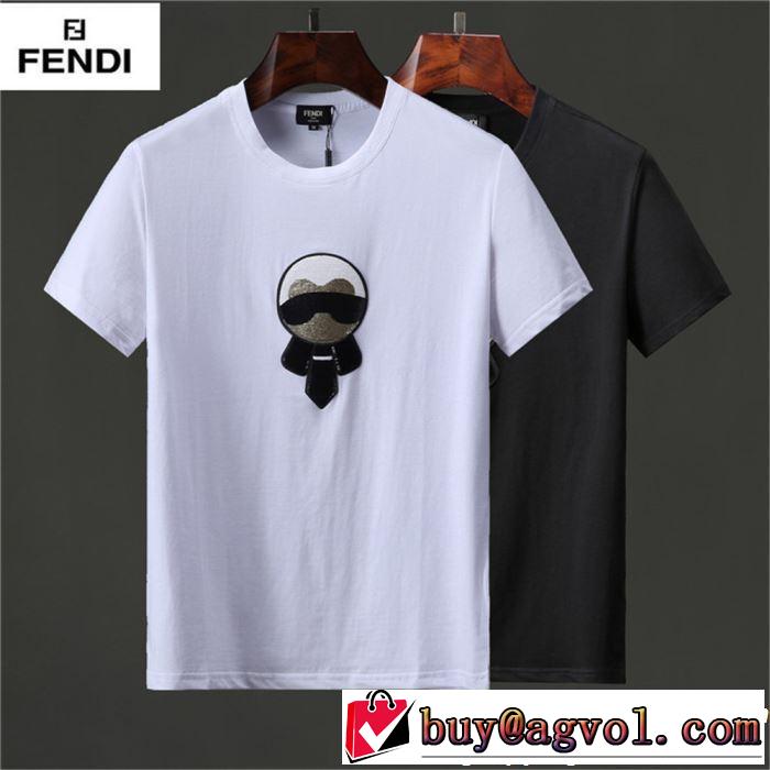 2019春夏トレンドアイテム FENDI フェンディ 半袖Tシャツ 2色可選 一押し注目ブランドファション