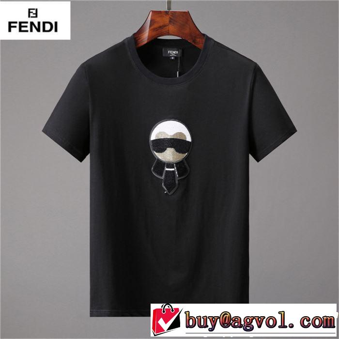 2019春夏トレンドアイテム FENDI フェンディ 半袖Tシャツ 2色可選 一押し注目ブランドファション