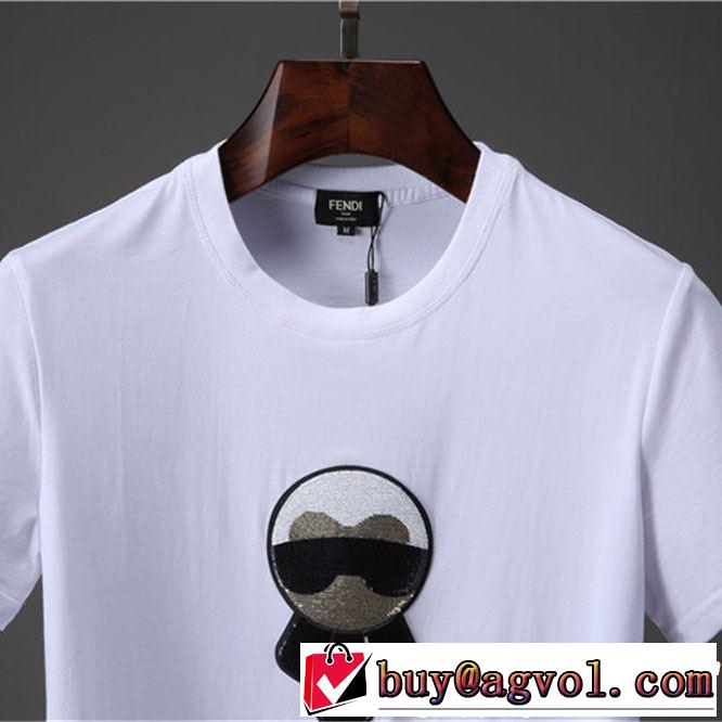 2019春夏トレンドアイテム FENDI フェンディ 半袖Tシャツ 2色可選 一押し注目ブランドファション