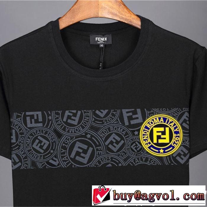 FENDI フェンディ 半袖Tシャツ 2色可選 定番のスタイル春夏限定 2019春夏も引き続き人気セール
