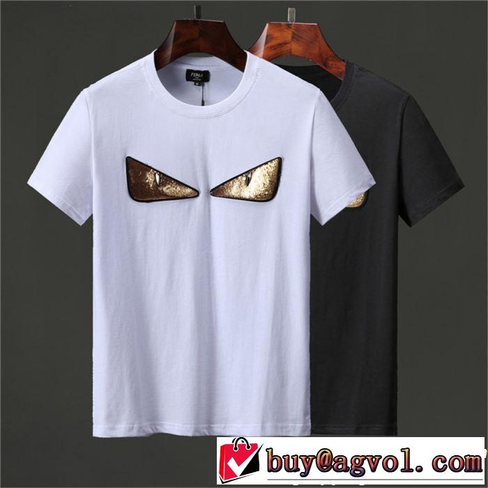 新作コレクションを見る 大人カジュアル夏ファッション2019 FENDI フェンディ 半袖Tシャツ 2色可選