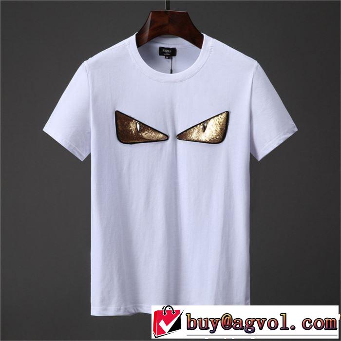新作コレクションを見る 大人カジュアル夏ファッション2019 FENDI フェンディ 半袖Tシャツ 2色可選