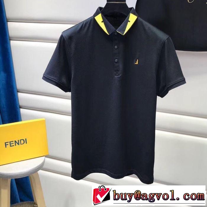 春夏シンプルファッションでOK！ 半袖Tシャツ FENDI フェンディ 3色可選 2019年最新ファッション
