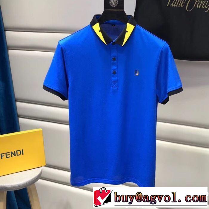春夏シンプルファッションでOK！ 半袖Tシャツ FENDI フェンディ 3色可選 2019年最新ファッション