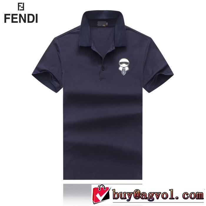 夏に良く似合うちょっと新品 大人カジュアル夏ファッション2019 FENDI フェンディ 半袖Tシャツ 2色可選