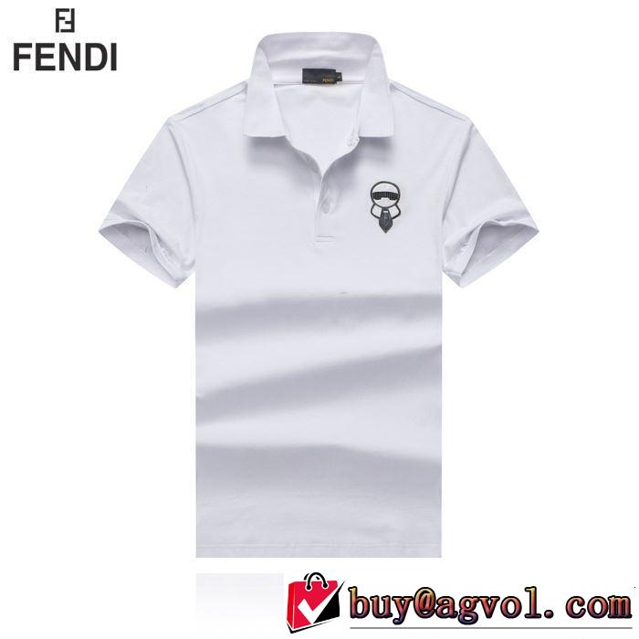 夏に良く似合うちょっと新品 大人カジュアル夏ファッション2019 FENDI フェンディ 半袖Tシャツ 2色可選