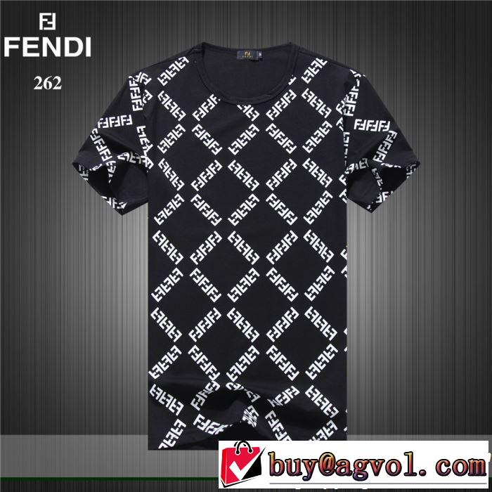 最新のトレンドブランド人気的 2019春夏トレンドアイテム FENDI フェンディ 半袖Tシャツ 3色可選