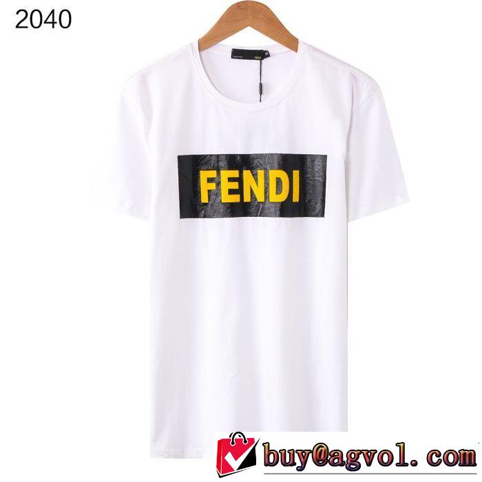 4色可選 半袖Tシャツ 春夏の流行りトップス 2019年春夏のトレンドアイテム FENDI フェンディ