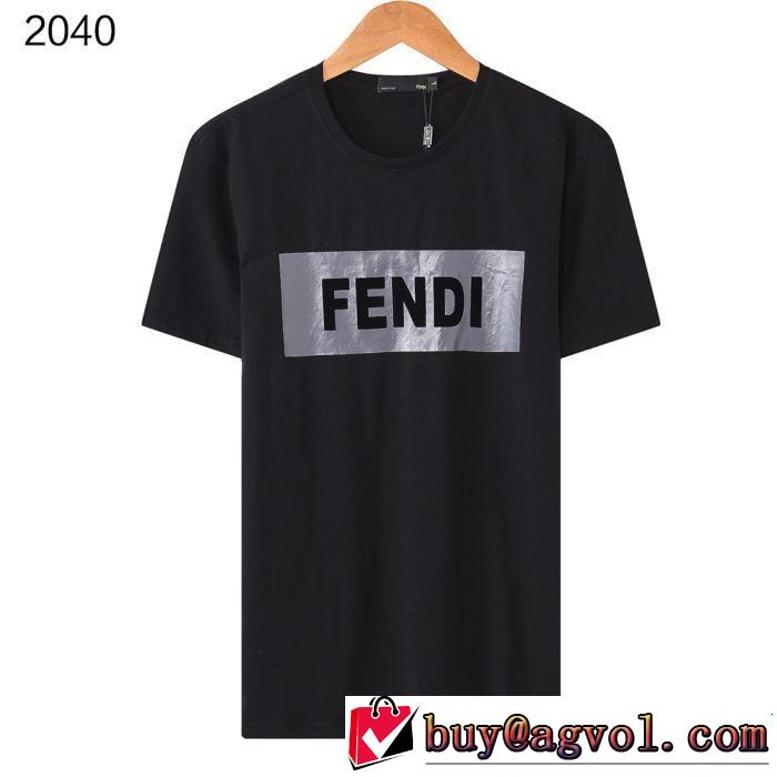 4色可選 半袖Tシャツ 春夏の流行りトップス 2019年春夏のトレンドアイテム FENDI フェンディ
