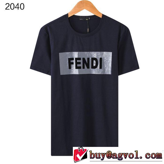 4色可選 半袖Tシャツ 春夏の流行りトップス 2019年春夏のトレンドアイテム FENDI フェンディ