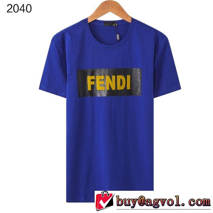 4色可選 半袖Tシャツ 春夏の流行りトップス 2019年春夏のトレンドアイテム FENDI フェンディ