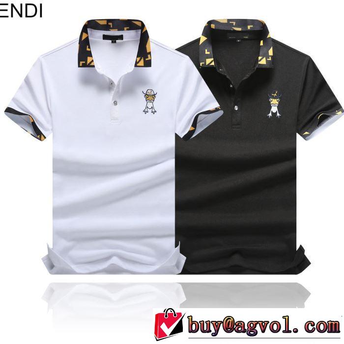今季流行りの人気新作 2019春夏も引き続きトレンド FENDI フェンディ 半袖Tシャツ 2色可選