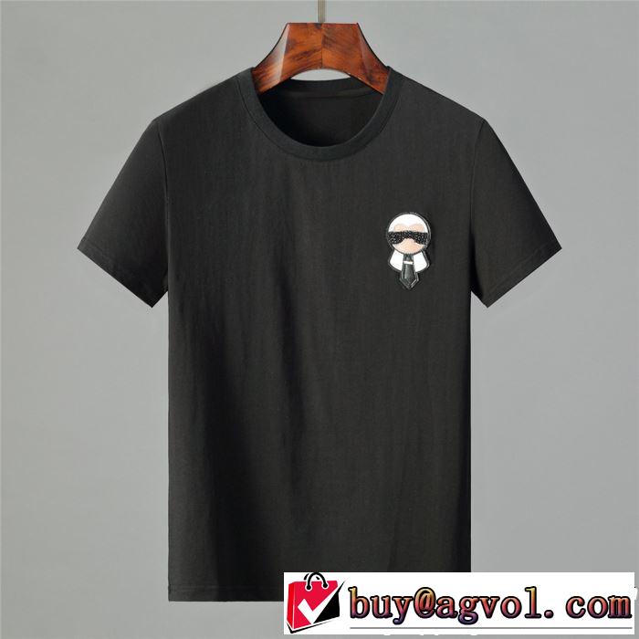 大胆にデザインオシャレ新品 2019春夏のトレンド新商品 FENDI フェンディ 2色可選 半袖Tシャツ