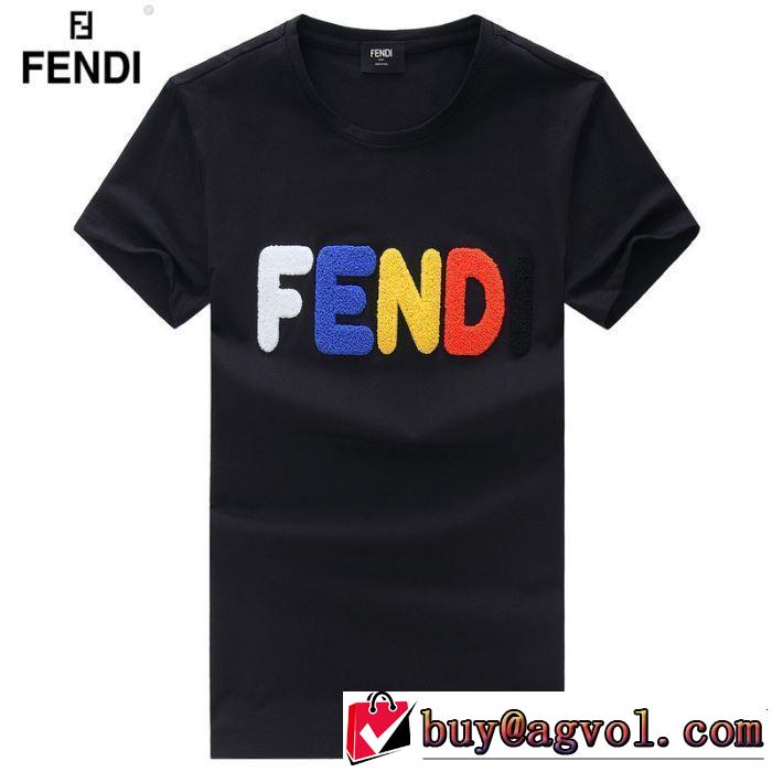 今年は大きめの新作がトレンド FENDI フェンディ 半袖Tシャツ 4色可選 2019春夏人気トレンドアイテム