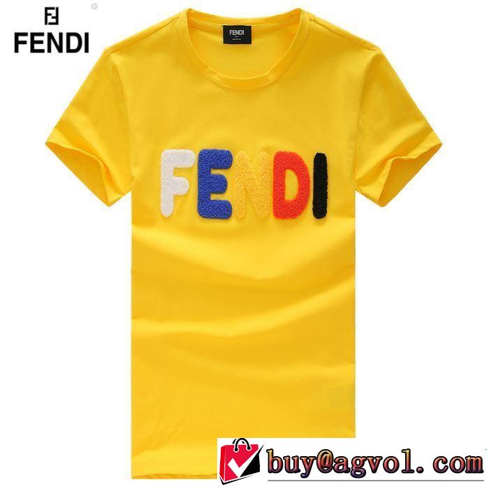 今年は大きめの新作がトレンド FENDI フェンディ 半袖Tシャツ 4色可選 2019春夏人気トレンドアイテム