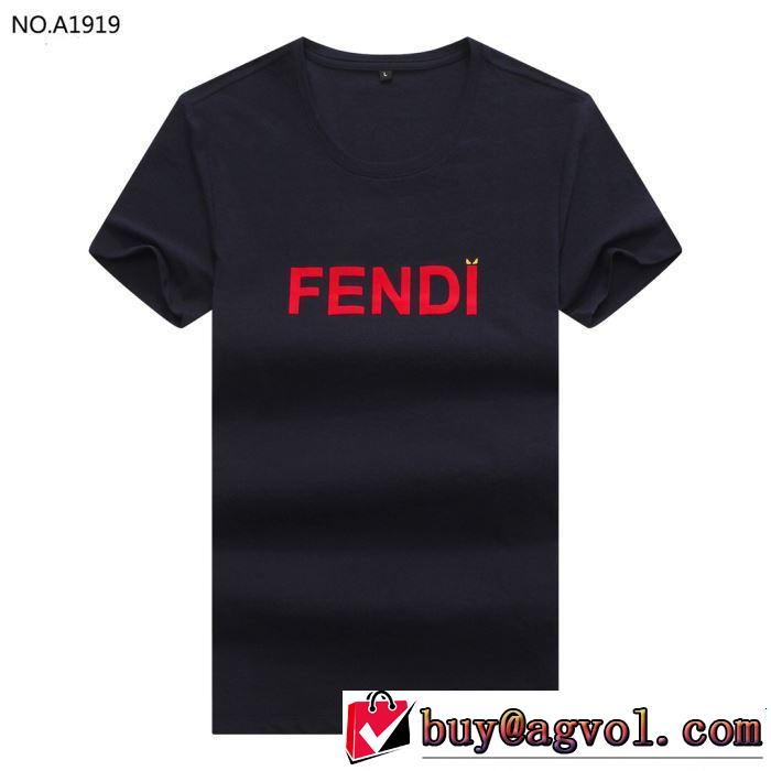 半袖Tシャツ 3色可選 抜け感のあるキレイめ 2019春夏のトレンド新商品 夏先に大活躍する FENDI フェンディ