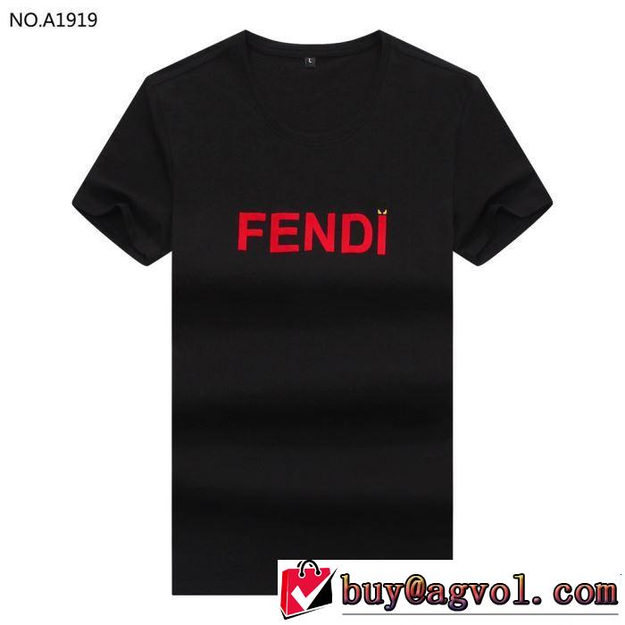 半袖Tシャツ 3色可選 抜け感のあるキレイめ 2019春夏のトレンド新商品 夏先に大活躍する FENDI フェンディ
