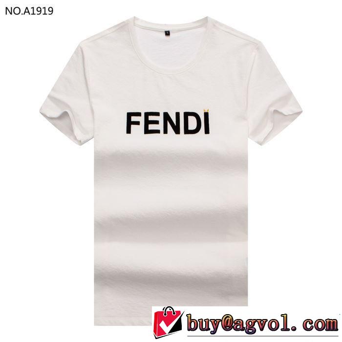 半袖Tシャツ 3色可選 抜け感のあるキレイめ 2019春夏のトレンド新商品 夏先に大活躍する FENDI フェンディ
