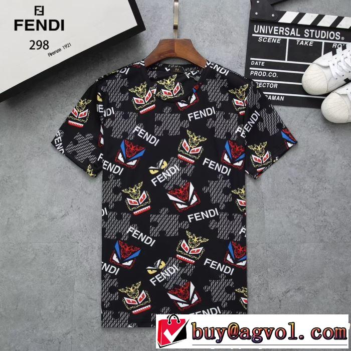 上品な涼やかさある印象に 《2019年》今、注目のストリート FENDI フェンディ 半袖Tシャツ 3色可選