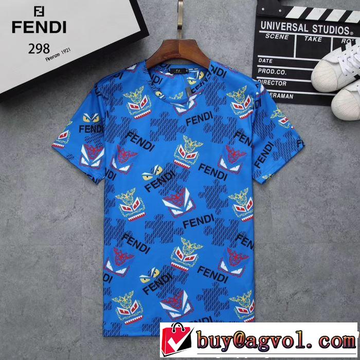 上品な涼やかさある印象に 《2019年》今、注目のストリート FENDI フェンディ 半袖Tシャツ 3色可選