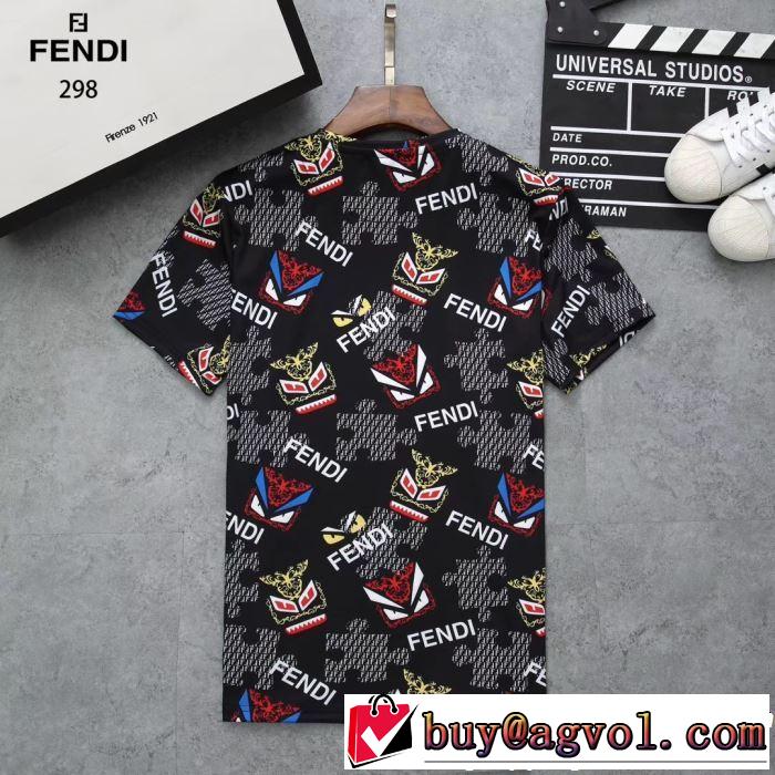 上品な涼やかさある印象に 《2019年》今、注目のストリート FENDI フェンディ 半袖Tシャツ 3色可選
