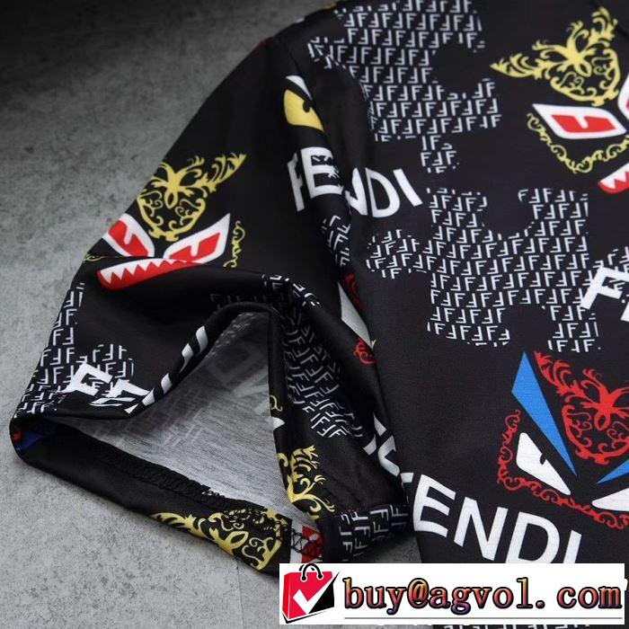 上品な涼やかさある印象に 《2019年》今、注目のストリート FENDI フェンディ 半袖Tシャツ 3色可選