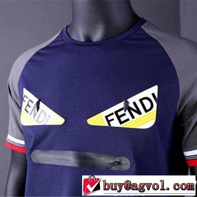 2019春夏は人気定番 FENDI フェンディ 半袖Tシャツ 2色可選 人気ストリートブランド新品 夏らしい季節感