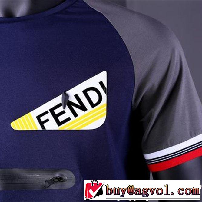 2019春夏は人気定番 FENDI フェンディ 半袖Tシャツ 2色可選 人気ストリートブランド新品 夏らしい季節感