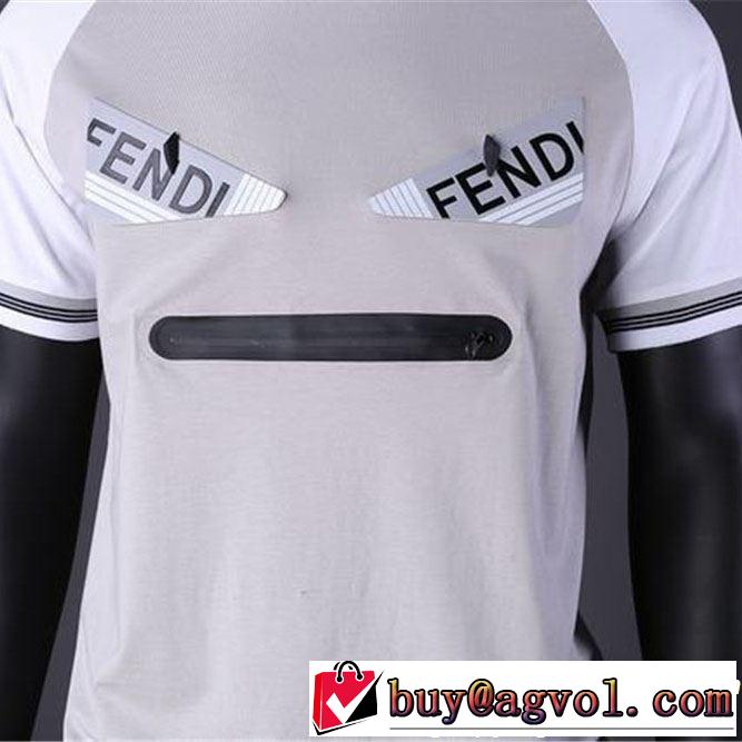 2019春夏は人気定番 FENDI フェンディ 半袖Tシャツ 2色可選 人気ストリートブランド新品 夏らしい季節感