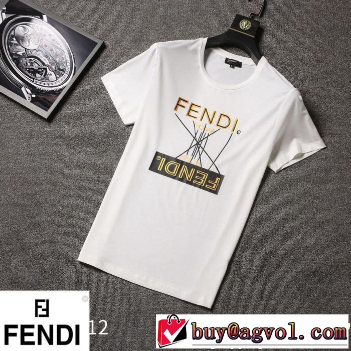 【2019年】夏のファッション FENDI フェンディ 半袖Tシャツ 3色可選 最新のトレンドブランド人気的