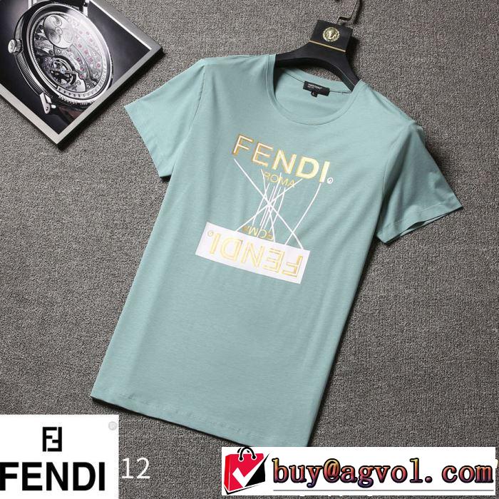 【2019年】夏のファッション FENDI フェンディ 半袖Tシャツ 3色可選 最新のトレンドブランド人気的