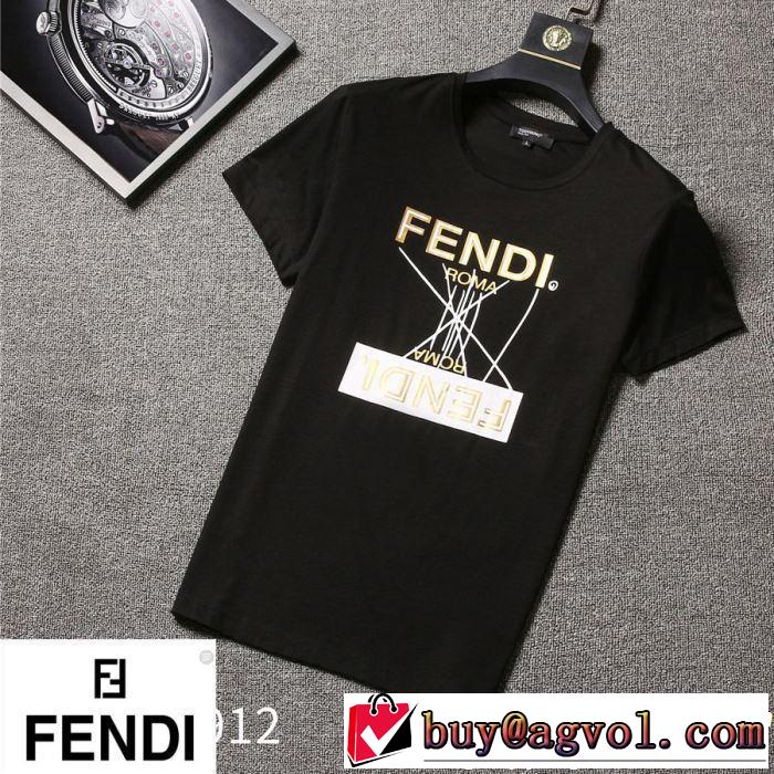 【2019年】夏のファッション FENDI フェンディ 半袖Tシャツ 3色可選 最新のトレンドブランド人気的