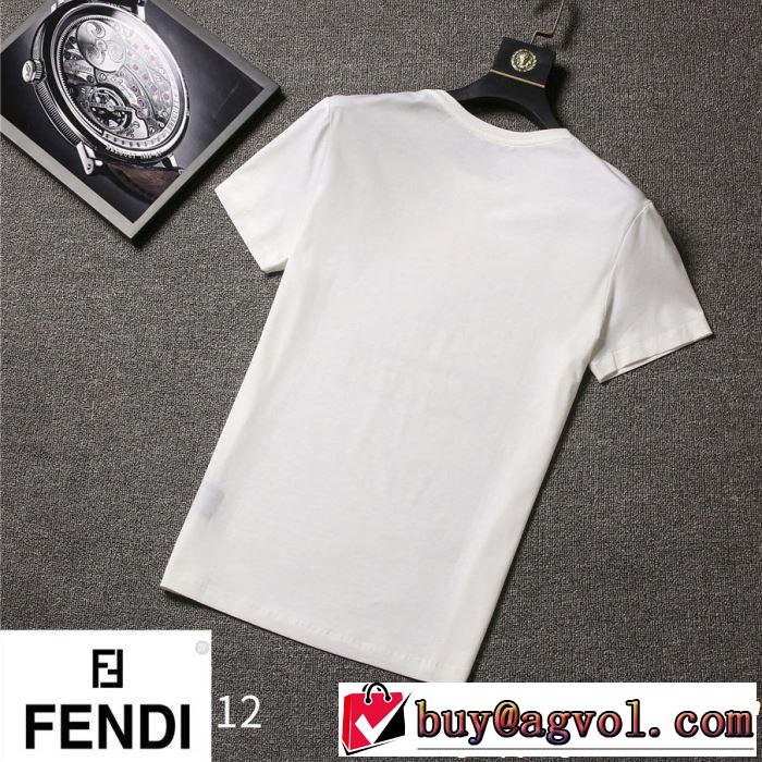 【2019年】夏のファッション FENDI フェンディ 半袖Tシャツ 3色可選 最新のトレンドブランド人気的
