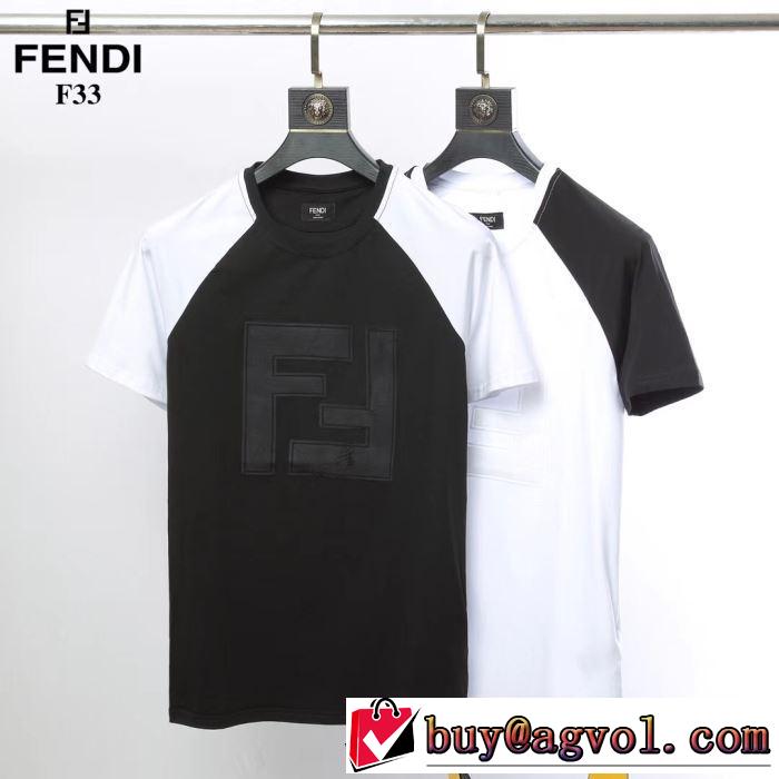 大人の色味 FENDI 2019春夏は人気定番  Tシャツ/半袖 新作限定早い者勝ち 2色可選 フェンディ
