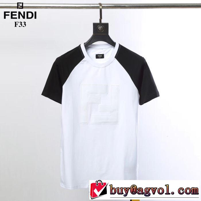 大人の色味 FENDI 2019春夏は人気定番  Tシャツ/半袖 新作限定早い者勝ち 2色可選 フェンディ