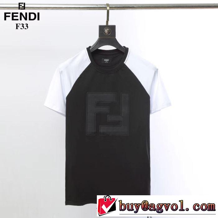 大人の色味 FENDI 2019春夏は人気定番  Tシャツ/半袖 新作限定早い者勝ち 2色可選 フェンディ
