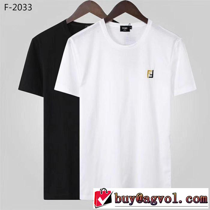 《2019年》今、注目のストリート FENDI 魅力的なカラー使い Tシャツ/半袖 2色可選 フェンディ