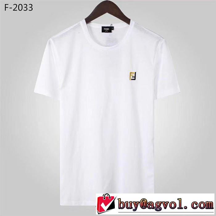 《2019年》今、注目のストリート FENDI 魅力的なカラー使い Tシャツ/半袖 2色可選 フェンディ
