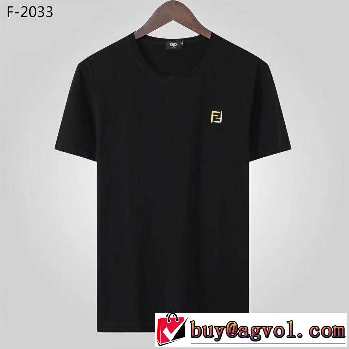《2019年》今、注目のストリート FENDI 魅力的なカラー使い Tシャツ/半袖 2色可選 フェンディ