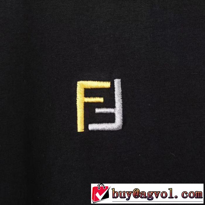《2019年》今、注目のストリート FENDI 魅力的なカラー使い Tシャツ/半袖 2色可選 フェンディ