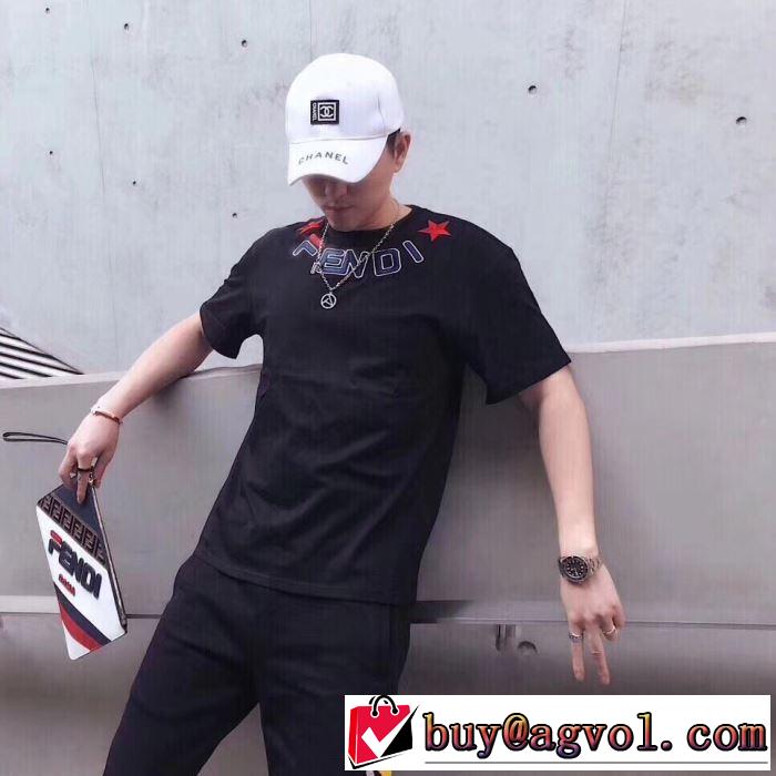 おすすめな大人のトレンド Tシャツ/半袖 2色可選 フェンディ2019春夏は人気定番 FENDI セールで格安