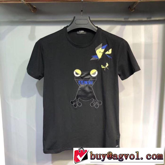 3色可選 フェンディ FENDI 人気ストリートブランド新品 Tシャツ/半袖  すっきりした印象に 2019限定 男性に人気