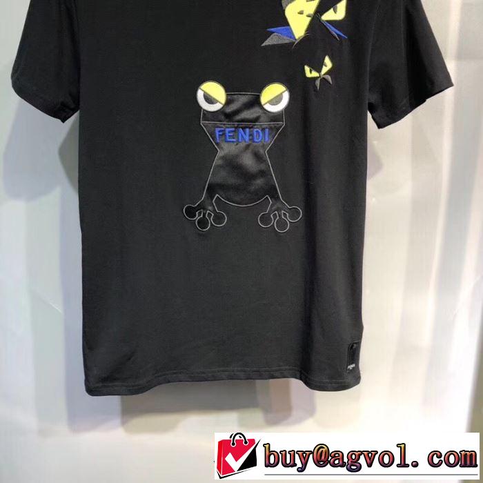 3色可選 フェンディ FENDI 人気ストリートブランド新品 Tシャツ/半袖  すっきりした印象に 2019限定 男性に人気