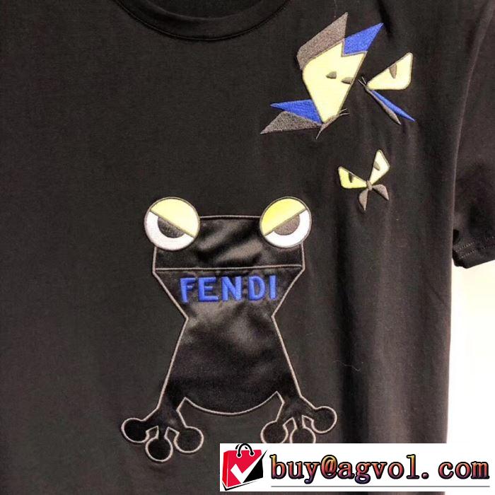 3色可選 フェンディ FENDI 人気ストリートブランド新品 Tシャツ/半袖  すっきりした印象に 2019限定 男性に人気